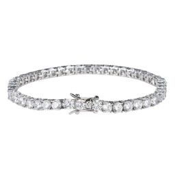 thumbnail for Cross-border simple high-end tennis bracelets, full diamond zirconia titanium steel bracelets, men's and women's non-fading jewelry bracelets