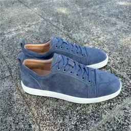 thumbnail for European and American Foreign Trade ACL Red Bottom Shoes Rivet Men&#039;s Shoe Head Nail cl Lovers Women&#039;s Shoes Rhinestone Casual Trendy Board Shoes