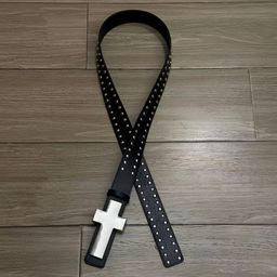 thumbnail for Ironworth Cross Cross Rivet Metal Belt Niche Punk Versatile Belt Cleanfit Pant Belt