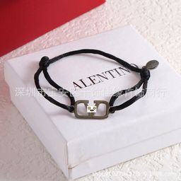 thumbnail for Huajia cross-border fashion V letter weave double-layer versatile bracelet couple adjustable ins hand ornament factory wholesale