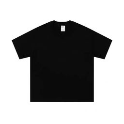 thumbnail for American vintage 400g heavyweight pure cotton crew neck short-sleeve T-shirt, three-needle summer solid color, loose versatile short-sleeve men's shirt