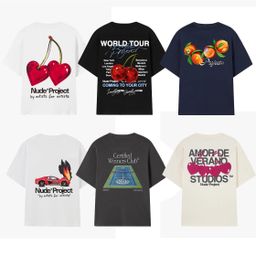 thumbnail for 26SS cross-border Nudepr trendy brand explosive heavy cotton men's and women's loose short-sleeved T-shirt couple clothes T-shirt