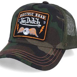 thumbnail for VON Baseball Cap Unisex Embroidered Sunscreen Mesh Embroidered DUTCH Trucker Hat Van Dach