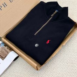 thumbnail for Scanable Rl 7-Color Half-Zip Sweatshirt for Men and Women with Long Sleeves,