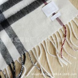 thumbnail for Korean trendy brand new correct letter autumn/winter classic warm women's imitation cashmere wool scarf shawl light luxury neck warmer