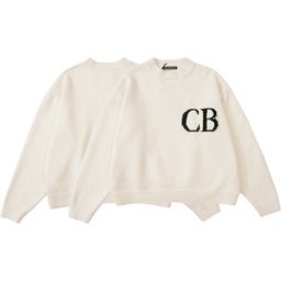 thumbnail for High version Cole Buxton niche simple letter CB jacquard female couple with loose round neck sweater