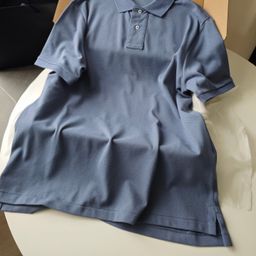thumbnail for New light luxury business cotton short-sleeved T-shirt, pony embroidered two-button polo shirt, men's and women's tops, commuting