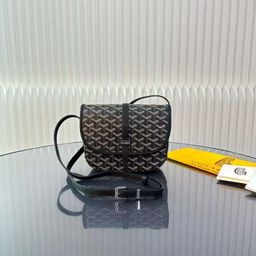 thumbnail for Goyard Goya bag saddle bag dog tooth bag small square bag flap messenger bag old flower bag shoulder crossbody bag new style