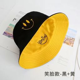 thumbnail for Chapéu dupla face para mulheres estilo coreano na moda estudante pescador chapéu para mulheres primavera e verão na moda versátil rua dupla face estilo japonês chapéu balde hip-hop