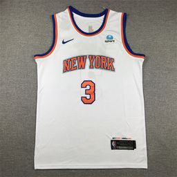 thumbnail for 25 season Knicks city version No. 30 Randle No. 4 Rose No. 7 Anthony embroidered jersey