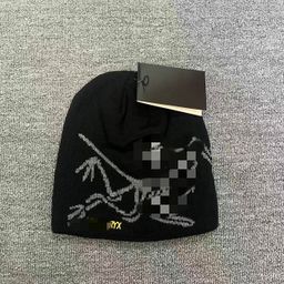 thumbnail for Autumn and winter, AR letter jacquard beanie, thickened large version of the cuffed men's and women's versatile warm pullover hat, bird cold hat