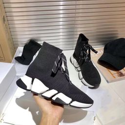 thumbnail for Factory Direct Sales New Product Socks and Shoes 2025 New Elastic Knitted Lace-Up Thick-Soled Shoes High-Top Socks and Boots for Men and Women Couples