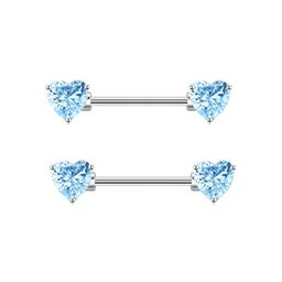 thumbnail for Anel de mamilo de zircão para comércio eletrônico transfronteiriço, nova moda, joias de piercing, mamilo em forma de coração, joias da moda em 7 cores para mulheres em estoque