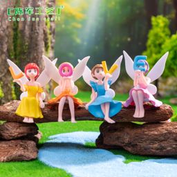thumbnail for LOVE Letter Flower Fairy Figurine DIY Decorative Accessories Desktop Car Mount Central Control Micro Landscape PVC Small Ornament