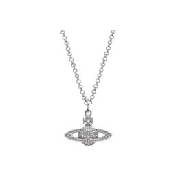 thumbnail for Empress Dowager Necklace with Diamond-Encrusted Flat Saturn Pendant, Vivienne Planet Saturn Chain Clavicle Chain High-End Version