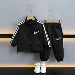 thumbnail for Children's Autumn Clothing suit 2024 Spring and Autumn New Western Style Cool Handsome Baby Clothes Boys Sports Leisure Two-piece Set
