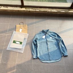 thumbnail for Cross-Border Foreign Trade Ralph Lauren Colorful Pony Embroidered Denim Shirt Spring and Autumn Jacket Unisex Couple's Matching Style