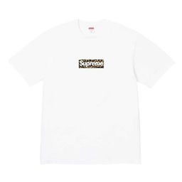 thumbnail for Street American Fashion Brand BOX Short tee Cross Classic Los Angeles Cashew Letters Short-sleeved T-shirt Loose TEE