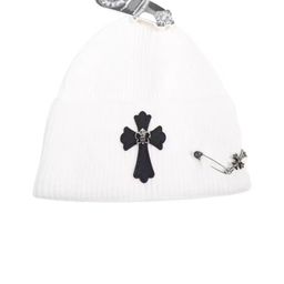 thumbnail for Korean-style Men&#039;s and Women&#039;s Warm Ear Protection Knitted Embroidered Cold Hat All-match Cross Autumn and Winter Fashion Wool Hat for Couples
