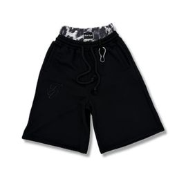 thumbnail for Cross-Border New Summer Double-Waist Shorts High Street Hip-Hop Harajuku Casual Personality Five-Point Pants Drawstring Double-Waist Shorts
