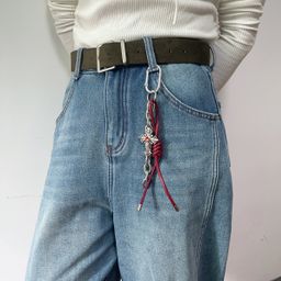 thumbnail for Corrente para calça Crodo Element, bolsa, pingente de espada, bola, cruz, fecho lagosta, corrente para jeans.