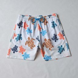 thumbnail for European and American Swimming Trunks for Men in Summer, Beach Trunks with Inner Mesh That Can Be Used in the Water, Elastic Waterproof Quick-Drying Shorts