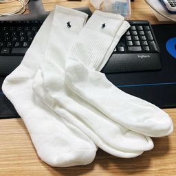 thumbnail for Sold in Pairs, High-Tube Polyester-Cotton, Large Size, High-Weight, Thick Men's Socks, Quick-Drying Towel-Soled Sports and Leisure Socks