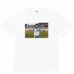 thumbnail for Fw24 Short-Sleeved European and American Trendy Brand 270g Pure Cotton Letter Short-Sleeved Tee Men&#039;s and Women&#039;s Classic Printed T-Shirt