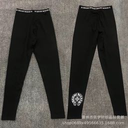 thumbnail for Crow love leggings CH horseshoe print high-waisted stretch pants Sanskrit fitness yoga pants cropped pants