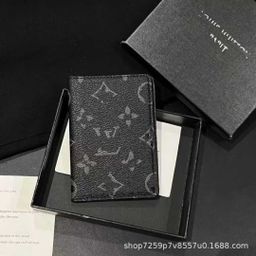 thumbnail for European and American foreign trade trendy card holders, fashionable compact card sleeves, flip-top book card holders, high-end foldable card holders, trendy gold foil stamping