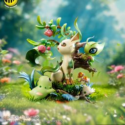 thumbnail for [Thousand Trees Model Play] Deposit Moon Shadow Hall Nature Series Grass Eevee Shelabi Chrysanthemum Grass Leaf Natural Scene