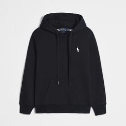 thumbnail for RL Versatile Spring and Autumn Men's Thin Plus Size Hooded Cardigan Solid Color Zipper Sweatshirt Polo Pony Embroidered Jacket Casual