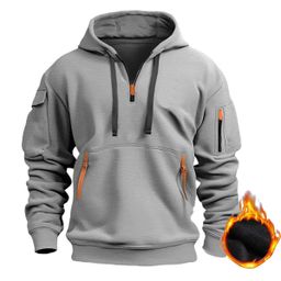 thumbnail for 2024 European Size Cross-Border Casual Spring and Autumn New Men's Sweatshirt Pullover Zipper Sports Pocket Ready Stock