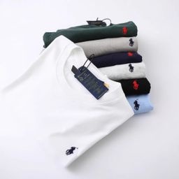 thumbnail for Cross-Border Foreign Trade Supply of Ralph Lauren Rl Round Neck Short-Sleeved Men's Summer Polo Casual Cotton T-Shirt