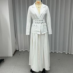 thumbnail for Autumn 2024 New European and American Amazon Cross-border Women's Slim-fit Short Small Suit Elegant Skirt Two-piece Set