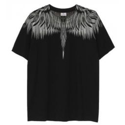thumbnail for Cross-border wholesale foreign trade European and American MB wings men's and women's T-shirts, Marcelo trendy brand classic feather print short sleeves