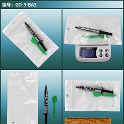 thumbnail for Peso líquido de alta condutividade 3/7/15/30 gramas GD-3 notebook CPU placa gráfica condutora térmica pasta de silicone de resfriamento SY/BB