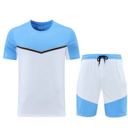 thumbnail for AD short sleeve zipper pants shortsZipper training suit pants football foreign trade summer trainning