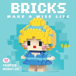 thumbnail for Compatible with Lego micro-particle building blocks Cartoon Doll children&#039;s educational assembled small toy stall pendant gift wholesale