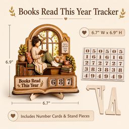 thumbnail for Cross-border Amazon bestselling reading counter, wooden craft pendant, interesting bookshelf accessory, decoration