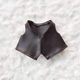thumbnail for 23cm head dog hot sale bear leather shirt T-shirt bib pants tweed vest cotton doll clothing accessories