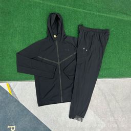 thumbnail for 2025 New Zipper Casual Men's and Women's Jacket Sports Training Hooded Windproof Jacket Fall Winter Pants Set