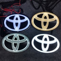 thumbnail for Adecuado para Toyota 16 a 20 cooluze overbearing 18 a 20 Prado coche delantero logo streamer LED luz del logotipo del coche