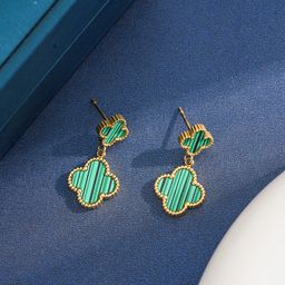 thumbnail for Clover titanium steel earrings women's Korean version fashion temperament simple earrings tassel earrings and versatile stud earrings