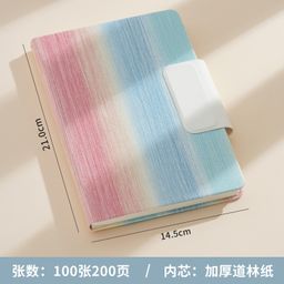 thumbnail for Photographable A5 creative magnetic buckle notebook customized thickened buckle business office gradient diary book