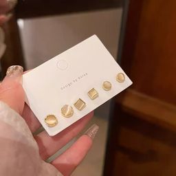 thumbnail for Set of 6! Shopkeeper super push! Exquisite suit Earrings Niche Design Sense Earrings for Women High-end Sense Earrings for Women