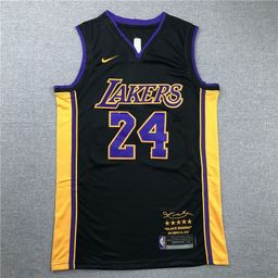 thumbnail for Lakers 24 # &nbsp; Kobe Bryant All-Star Retro Finals Edition Standard 8 # Retired Yellow and Black Jersey Basketball