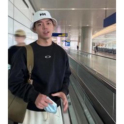 thumbnail for Niche Okley Vintage Basic Crew Neck 320g Light Fleece Terry Embroidery Circle Sweatshirt Top Tide