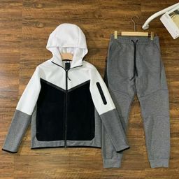 thumbnail for 2024 casual sports hooded men&#039s side zipper 490 and 163 suit