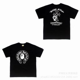 thumbnail for Japanese fashion brand bape apehead couple T-shirt 260g cotton print crew neck short sleeve men's and women's T-shirts trendy